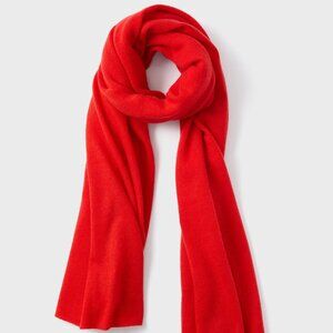Poppy Red Cashmere Blanket Scarf